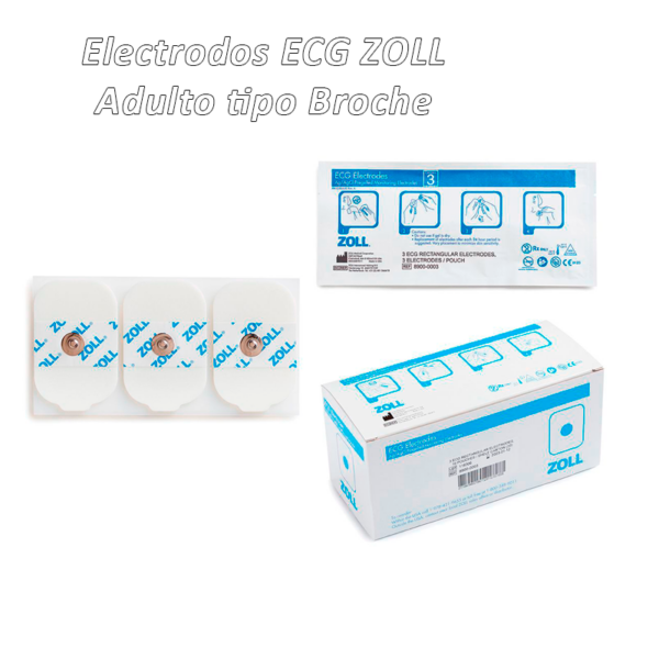 Electrodos ECG ZOLL Adulto Tipo Broche